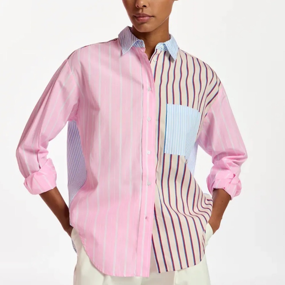 Essentiel Antwerp Famille Striped Buttondown Shirt Size XS Sold at Anthropologie - Picture 13 of 13